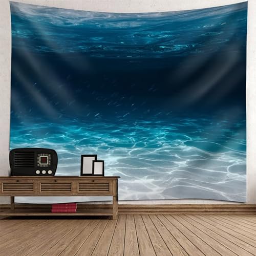 Tolldek Wandteppich Landschaft Natur 350 x 256 cm, Ozean Tapisserie Wandbehang Blau Wandbehang Hausdekor für Tischdecke Wohnzimmer Decor Tolldek Wandteppich Landschaft Natur 350 x 256 cm, Ozean Tapisserie Wandbehang Blau Wandbehang Hausdekor für Tischdecke Wohnzimmer Decor von Tolldek