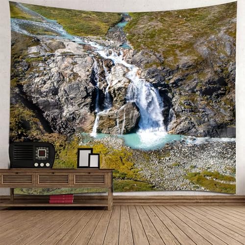 Tolldek Wandteppich Landschaft Natur Grau Weiß, Wandbehang Wasserfall Stein Tapisserie Wandbehang Heimdekorationen Geeignet für Wanddekorationskunst, 260 x 240 cm Tolldek Wandteppich Landschaft Natur Grau Weiß, Wandbehang Wasserfall Stein Tapisserie Wandbehang Heimdekorationen Geeignet für Wanddekorationskunst, 260 x 240 cm von Tolldek
