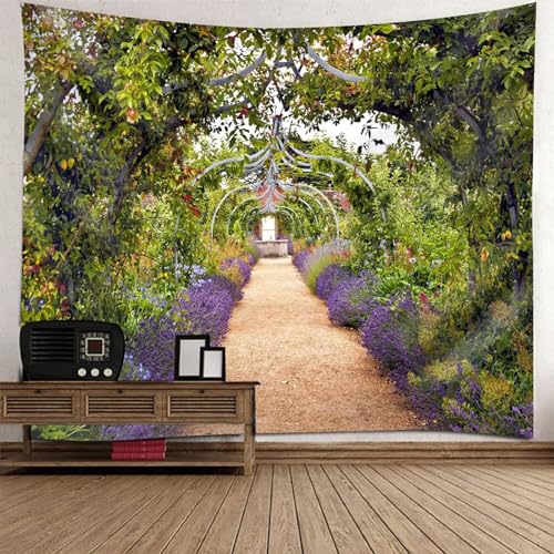 Tolldek Wandteppich Landschaft Natur Grün Lila, Wandtuch Garten Bogen Wandbehang Heimdekorationen für Schlafzimmer Wohnzimmer Kinderzimmer, 210 x 140 cm Tolldek Wandteppich Landschaft Natur Grün Lila, Wandtuch Garten Bogen Wandbehang Heimdekorationen für Schlafzimmer Wohnzimmer Kinderzimmer, 210 x 140 cm von Tolldek