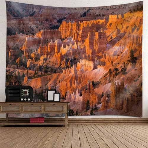 Tolldek Wandteppich Landschaft Natur Orange, Tapisserie Berg Wandbehang Tuch für Schlafzimmer, 260 x 240 cm Tolldek Wandteppich Landschaft Natur Orange, Tapisserie Berg Wandbehang Tuch für Schlafzimmer, 260 x 240 cm von Tolldek