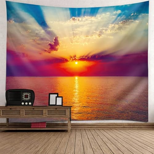 Tolldek Wandteppich Landschaft Natur Orange Lila Blau, Wandtuch Meeresufer Sonnenuntergang Wandteppiche Heimdekorationen Zubehör für Schlafzimmer Wohnzimmer Kinderzimmer, 260 x 240 cm Tolldek Wandteppich Landschaft Natur Orange Lila Blau, Wandtuch Meeresufer Sonnenuntergang Wandteppiche Heimdekorationen Zubehör für Schlafzimmer Wohnzimmer Kinderzimmer, 260 x 240 cm von Tolldek