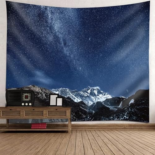 Tolldek Wandteppich Natur Landschaft 150 x 150 cm, Berg Sternenklar Himmel Wandbehang Dunkel Blau Wandtuch Tapestry Wand Deokration Tolldek Wandteppich Natur Landschaft 150 x 150 cm, Berg Sternenklar Himmel Wandbehang Dunkel Blau Wandtuch Tapestry Wand Deokration von Tolldek
