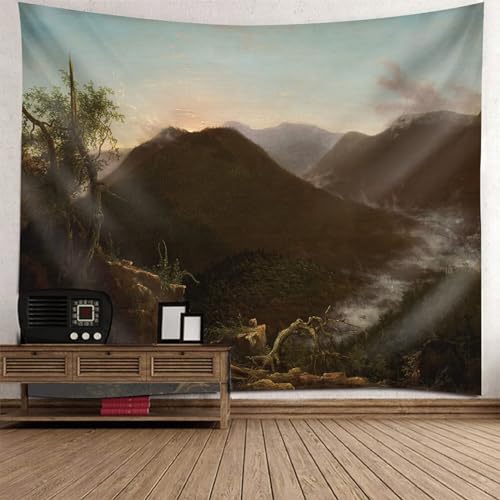 Tolldek Wandteppich Natur Landschaft 150 x 150 cm, Berg Wandteppiche Grün Wandbehang Tapestry für Tischdecke Schlafzimmer Decor Tolldek Wandteppich Natur Landschaft 150 x 150 cm, Berg Wandteppiche Grün Wandbehang Tapestry für Tischdecke Schlafzimmer Decor von Tolldek