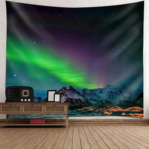Tolldek Wandteppich Natur Landschaft 240 x 220 cm, Aurora Berg Wandbehang Grün Lila Tapisserie Hausdekor für Wohnheim Schlafazimmer Tolldek Wandteppich Natur Landschaft 240 x 220 cm, Aurora Berg Wandbehang Grün Lila Tapisserie Hausdekor für Wohnheim Schlafazimmer von Tolldek