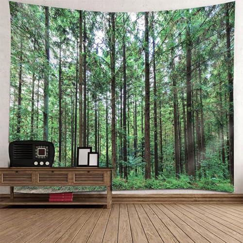 Tolldek Wandteppich Natur Landschaft 240 x 220 cm, Baum Wald Tapisserie Grün Wandteppiche Hausdekor für Tischdecke Wohnzimmer Decor Tolldek Wandteppich Natur Landschaft 240 x 220 cm, Baum Wald Tapisserie Grün Wandteppiche Hausdekor für Tischdecke Wohnzimmer Decor von Tolldek