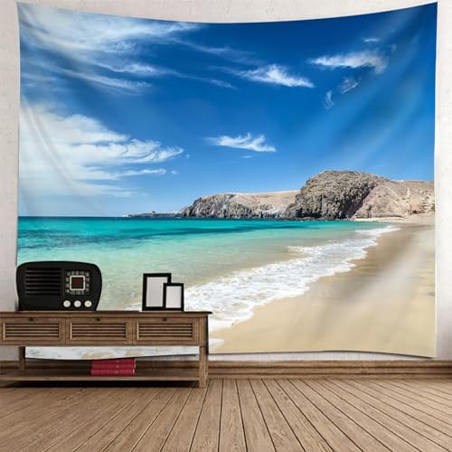 Tolldek Wandteppich Natur Landschaft 350 x 256 cm, Meer Strand Wandteppiche Blau Grün Khaki Wandtuch Tapestry für Wohnheim Tolldek Wandteppich Natur Landschaft 350 x 256 cm, Meer Strand Wandteppiche Blau Grün Khaki Wandtuch Tapestry für Wohnheim von Tolldek