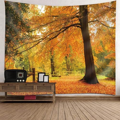 Tolldek Wandteppich Natur Landschaft Orange, Wandteppiche Herbst Baum Tapisserie Heimdekorationen Geeignet für Wanddekorationskunst, 210 x 140 cm Tolldek Wandteppich Natur Landschaft Orange, Wandteppiche Herbst Baum Tapisserie Heimdekorationen Geeignet für Wanddekorationskunst, 210 x 140 cm von Tolldek