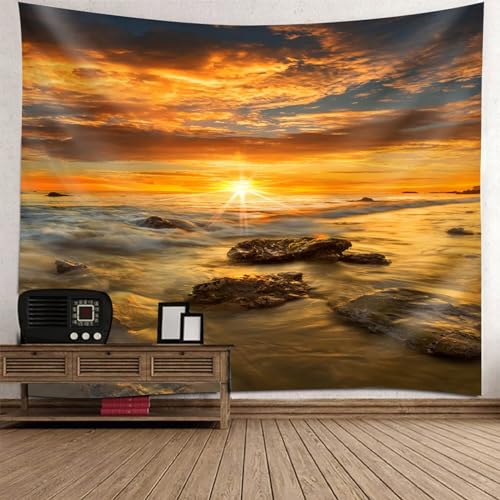 Tolldek Wandteppich Orange 300 x 256 cm, Landschaft Natur Tapisserie Wandbehang Sonnenaufgang Stein Wandtuch Wandbehänge für Wohnzimmer Tolldek Wandteppich Orange 300 x 256 cm, Landschaft Natur Tapisserie Wandbehang Sonnenaufgang Stein Wandtuch Wandbehänge für Wohnzimmer von Tolldek