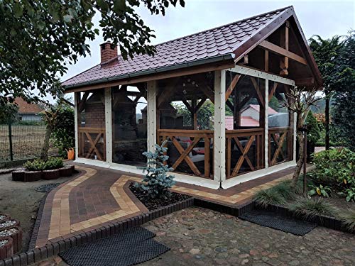 Tolle Planen TERRASSENVERKLEIDUNG, TERASSENPLANE, Windschutz, WETTERSCHUTZ, PERGOLA, Plane PVC,Garten, WINTERGARTEN 650g/m²,1m² von Tolle Planen