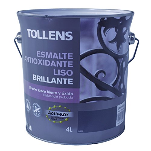 Tollens 8710 Emaille Antioxidans glatt Glanz, grau Medium, 4 l von Tollens