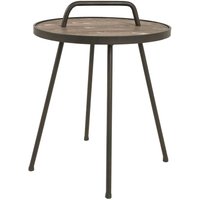 Runder Beistelltisch im Factory Chic Design 50 cm von Tollhaus