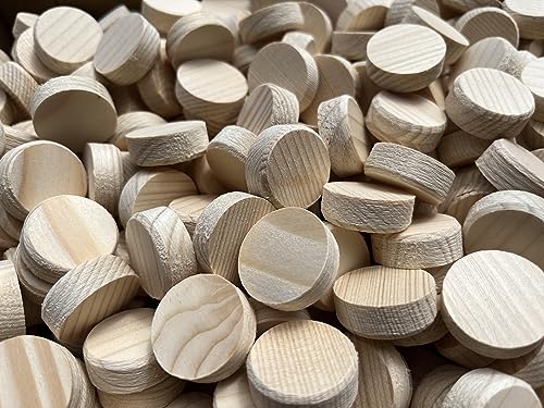 Tolux Querholzplättchen 15mm, Holzkappen 15mm, Holzstopfen zum Verschließen von Ästen, Bohrlöchern und Holzfehlern. Größe 15 x 9 mm, 80 Stück von Tolux