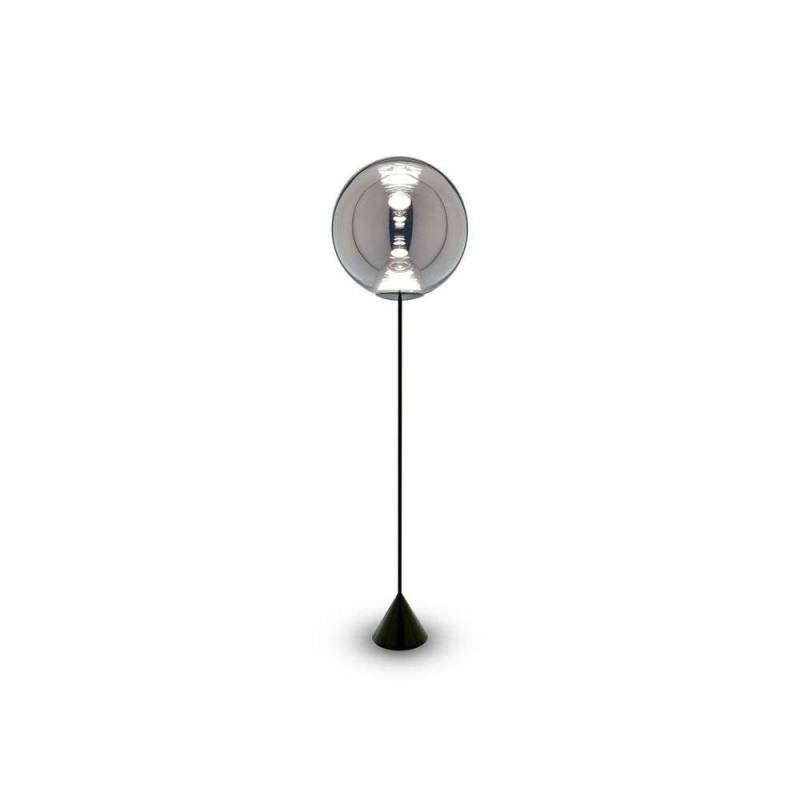 Tom Dixon - Globe Cone Stehleuchte Chrome Black von Tom Dixon