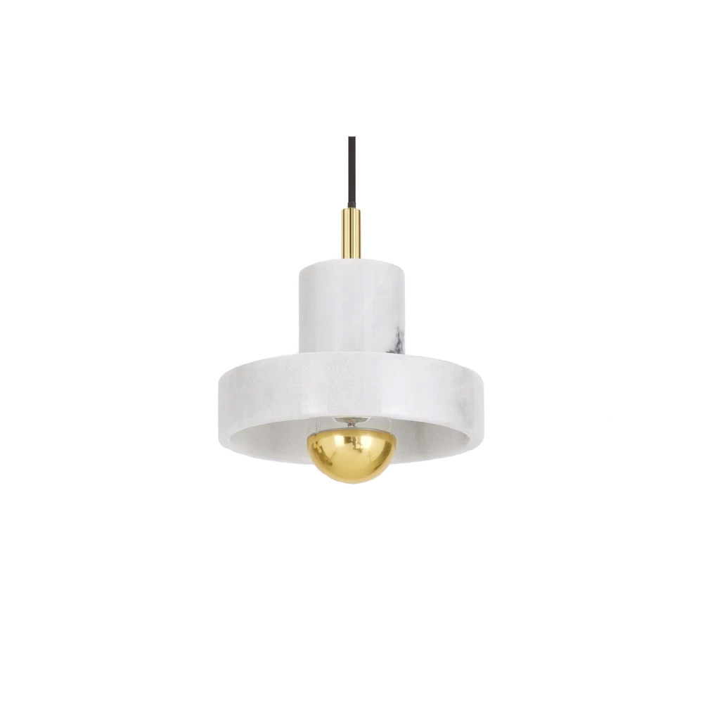 Tom Dixon - Stone Pendelleuchte White/Gold von Tom Dixon