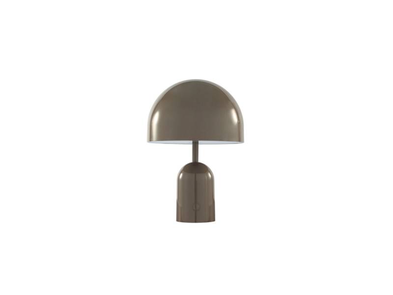 Tom Dixon - Bell Portable Tischleuchte H28 IP44 Taupe Tom Dixon von Tom Dixon