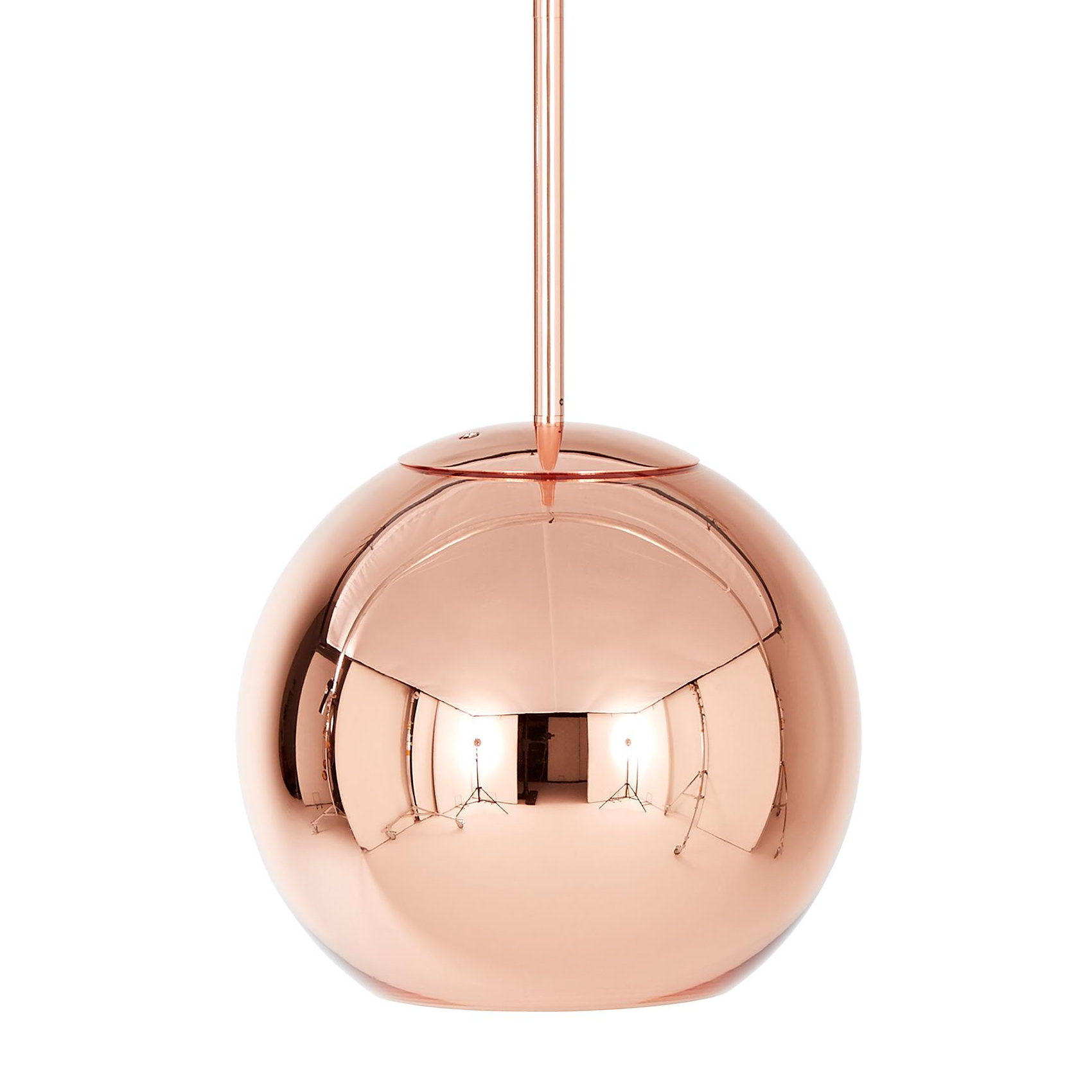 Tom Dixon - Copper Round LED Pendelleuchte Ø25cm - kupfer/glänzend/Ø 25cm von Tom Dixon