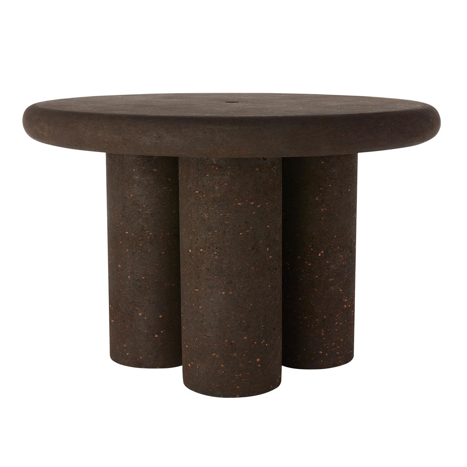 Tom Dixon - Cork Esstisch Ø120cm - braun/H x Ø 75x120cm von Tom Dixon