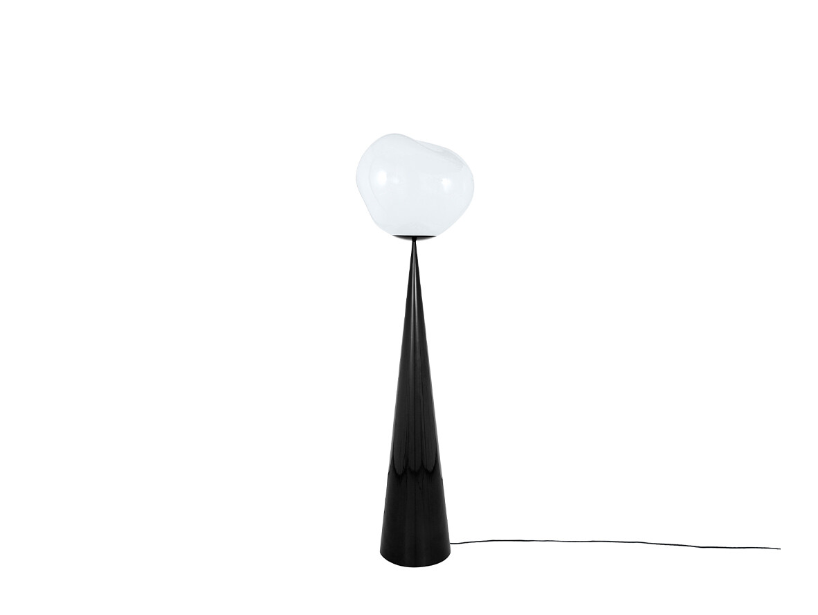 Tom Dixon - Melt Cone Fat Stehleuchte Opal/Black Tom Dixon von Tom Dixon