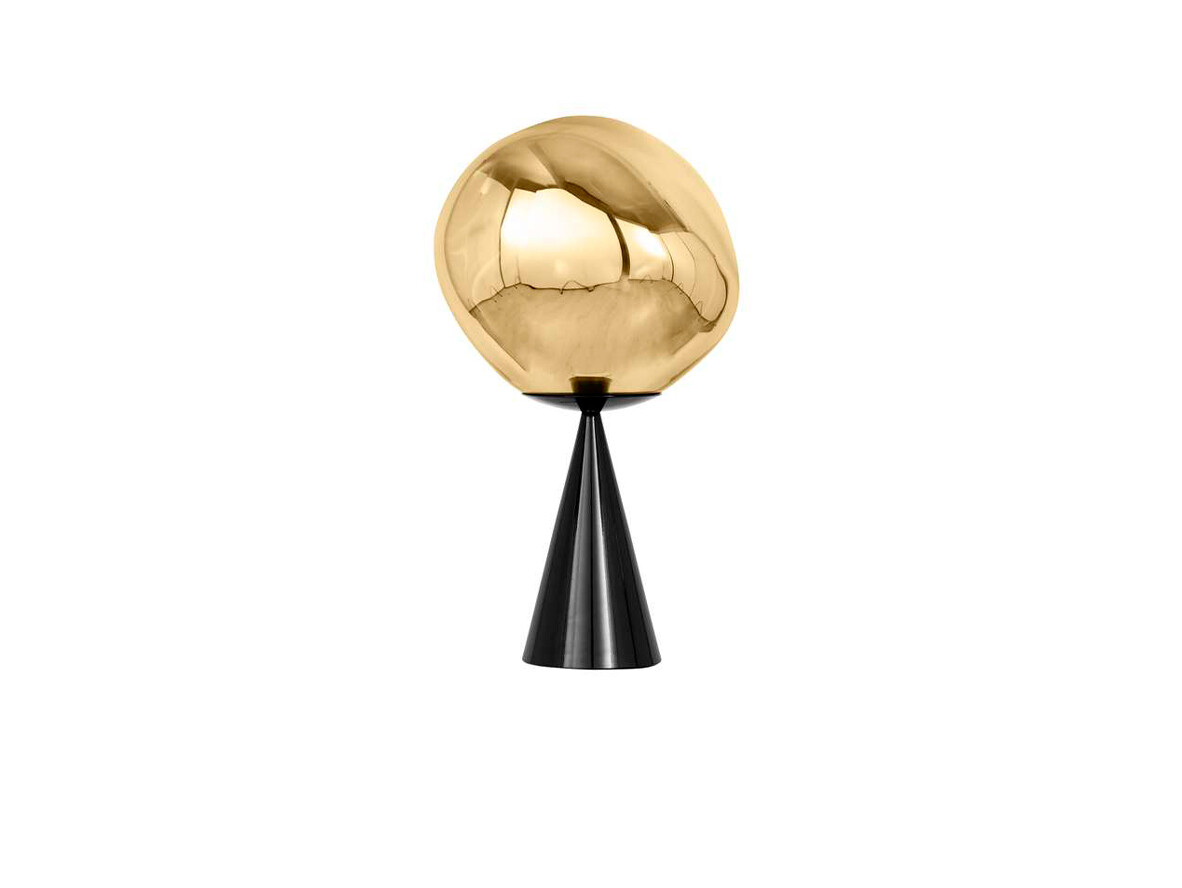 Tom Dixon - Melt Cone Fat Tischleuchte Gold von Tom Dixon