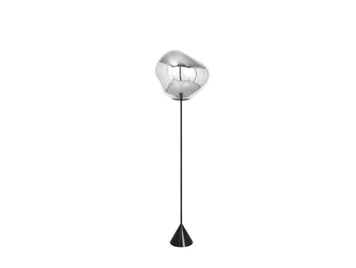 Tom Dixon - Melt Cone Slim Stehleuchte Silver Tom Dixon von Tom Dixon