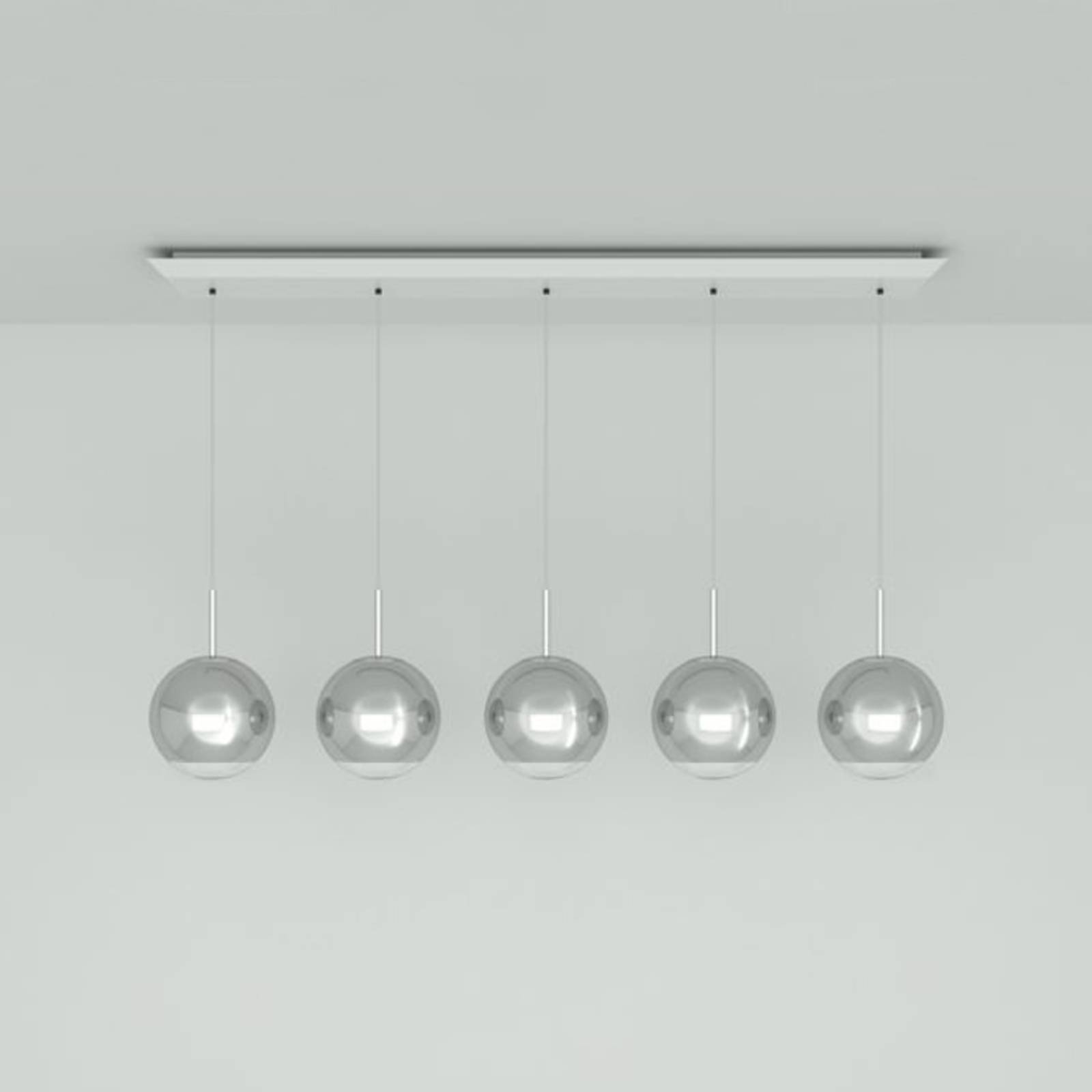 Tom Dixon Mirror Ball 25 cm Linear 5fl chrom von Tom Dixon