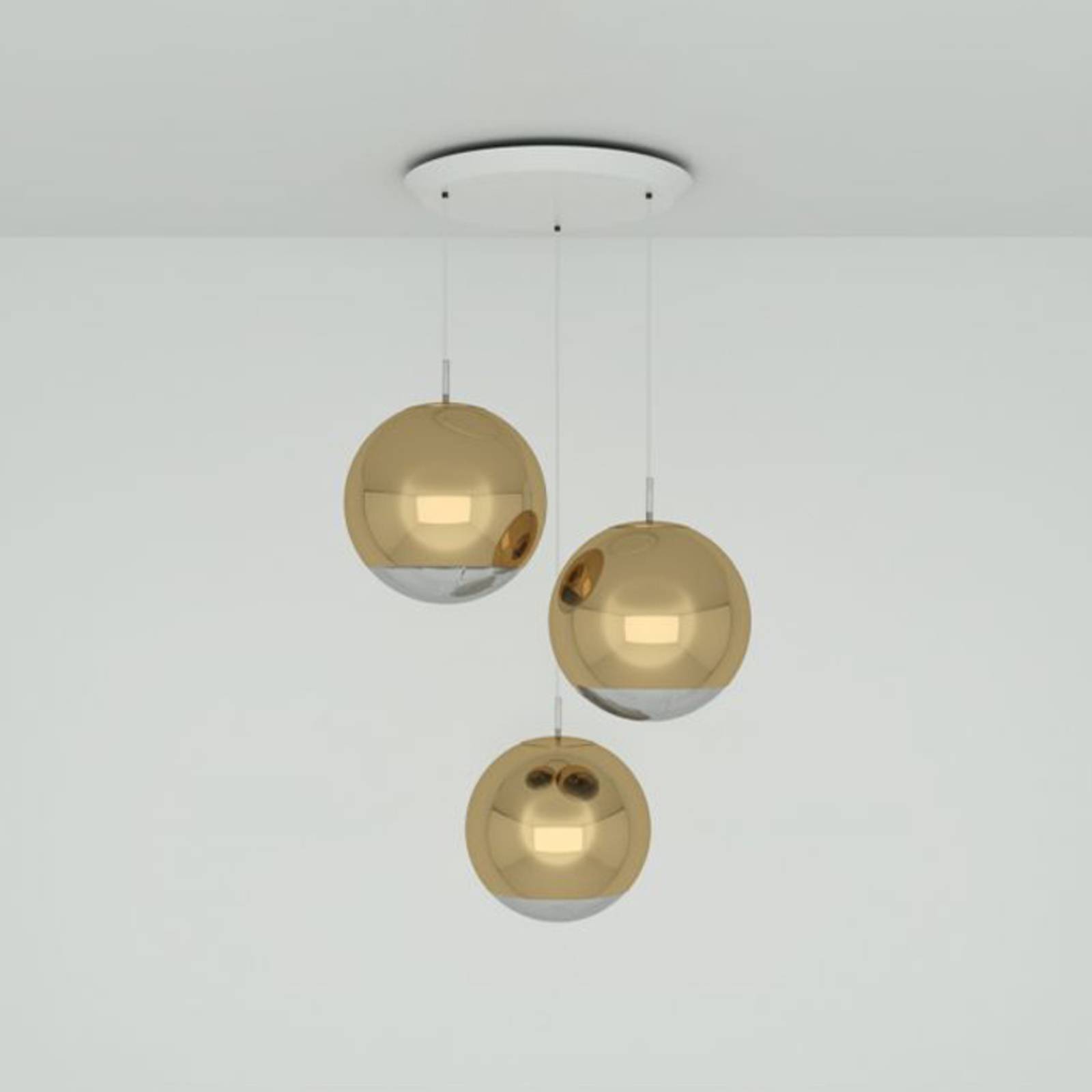 Tom Dixon Mirror Ball 40 cm Round 3fl gold von Tom Dixon