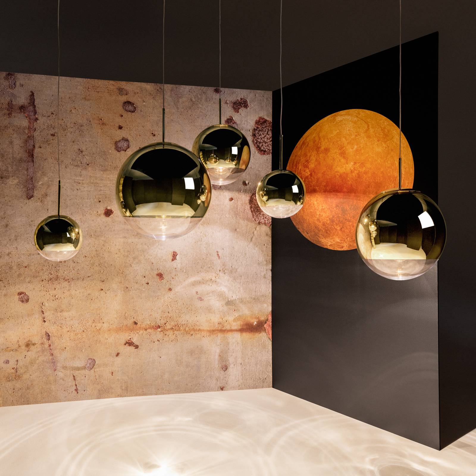 Tom Dixon Mirror Ball LED-Hängelampe Ø 25 cm gold von Tom Dixon