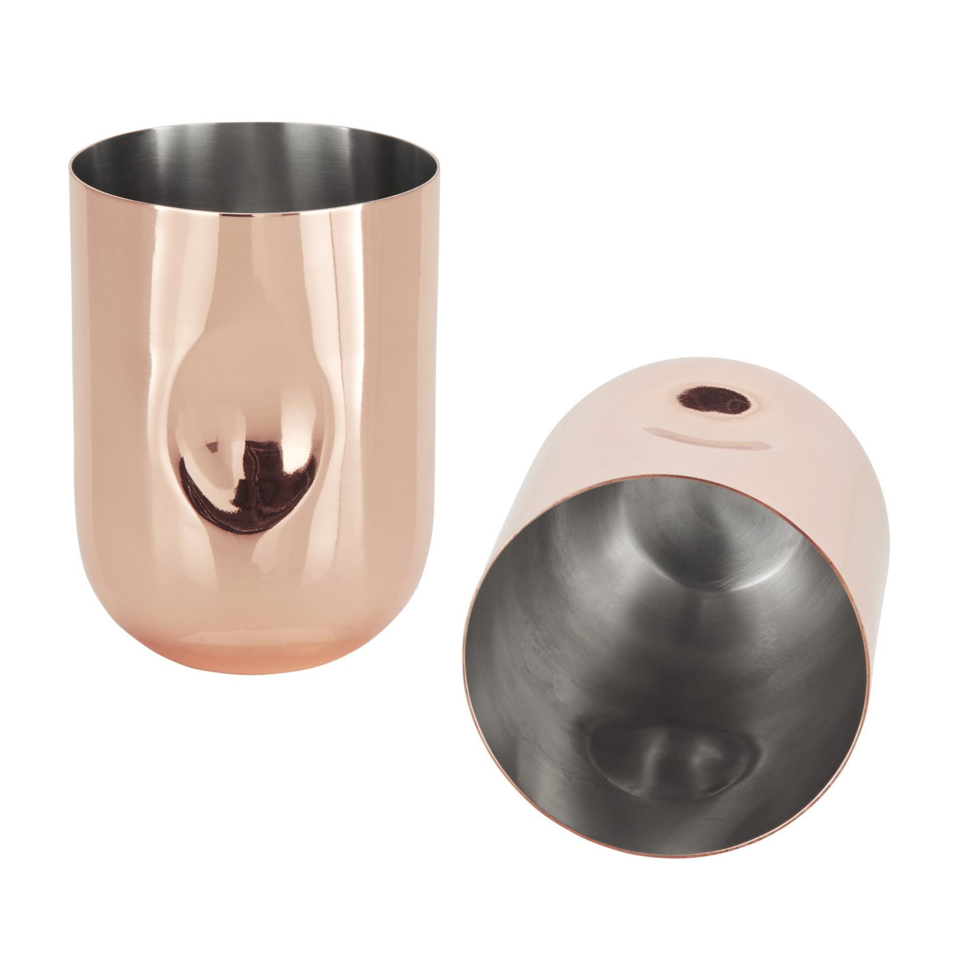 Tom Dixon - Plum Moscow Mule Glas 2er Set - kupfer/poliert/H x Ø 11x8,2cm von Tom Dixon