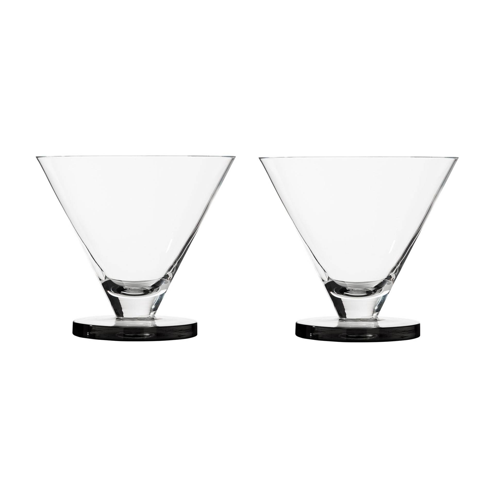 Tom Dixon - Puck Cocktailglas 2er Set - rauch/H x Ø 10x8,4cm von Tom Dixon