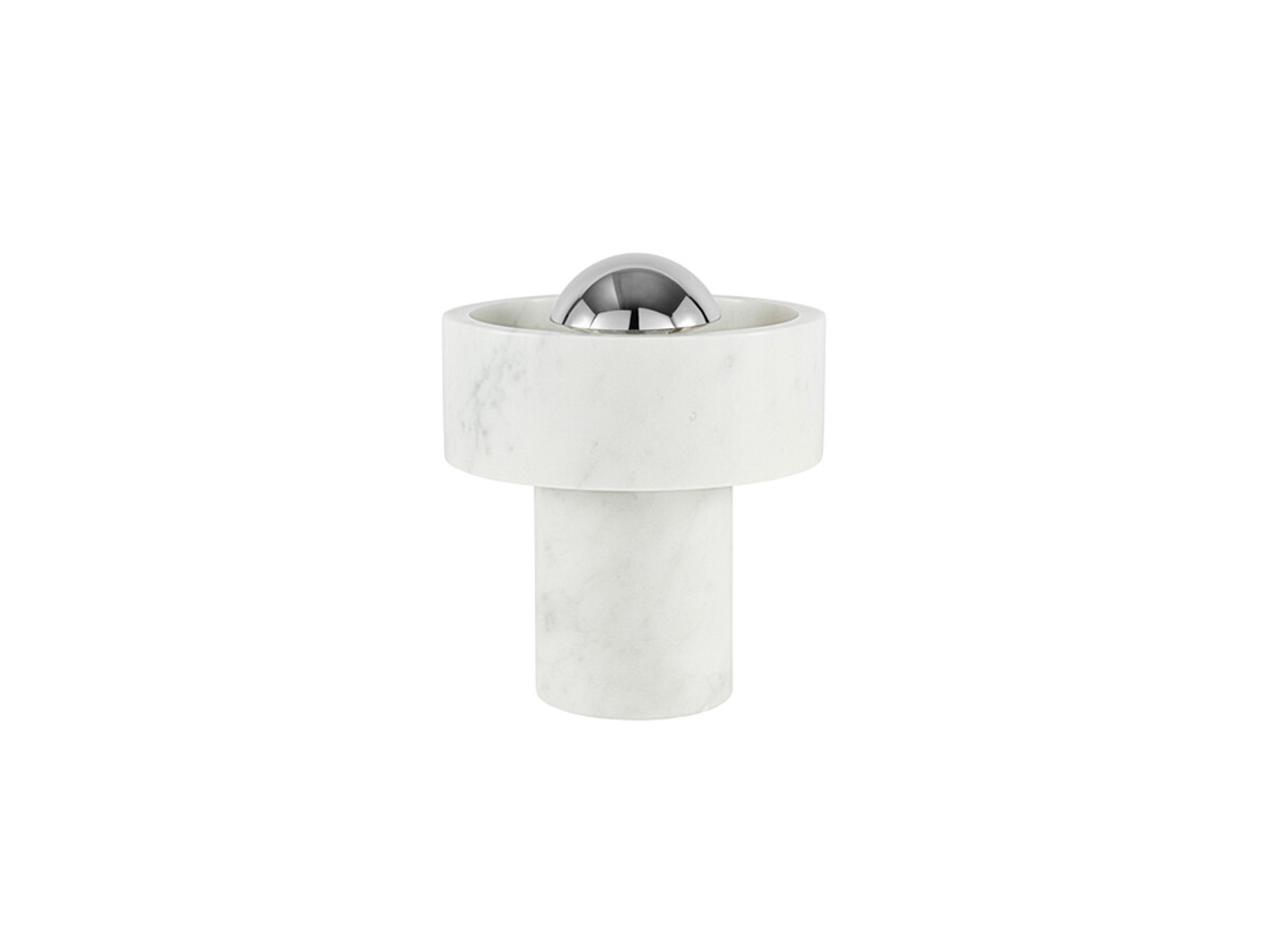 Tom Dixon - Stone Portable Tischleuchte Silver von Tom Dixon