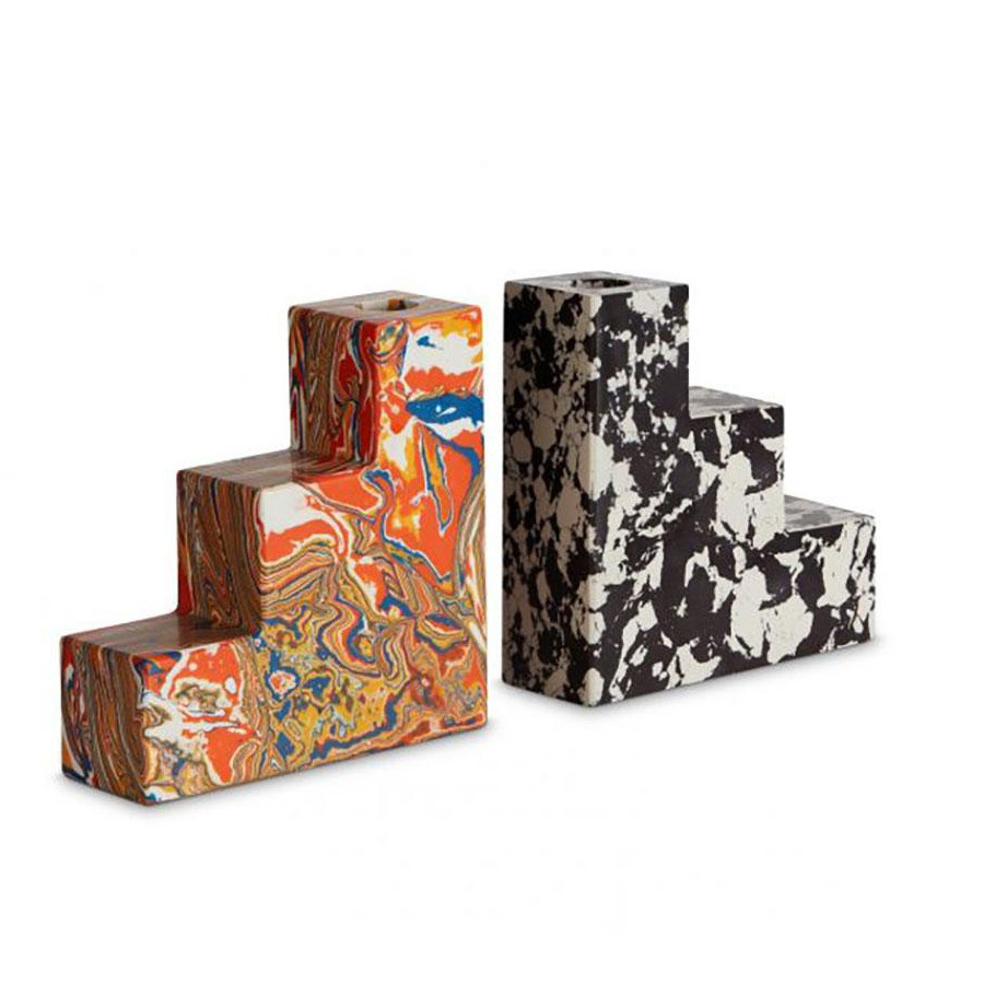 Tom Dixon - Swirl Buchstütze 2er Set - mehrfarben/LxBxH 15x5x15cm von Tom Dixon