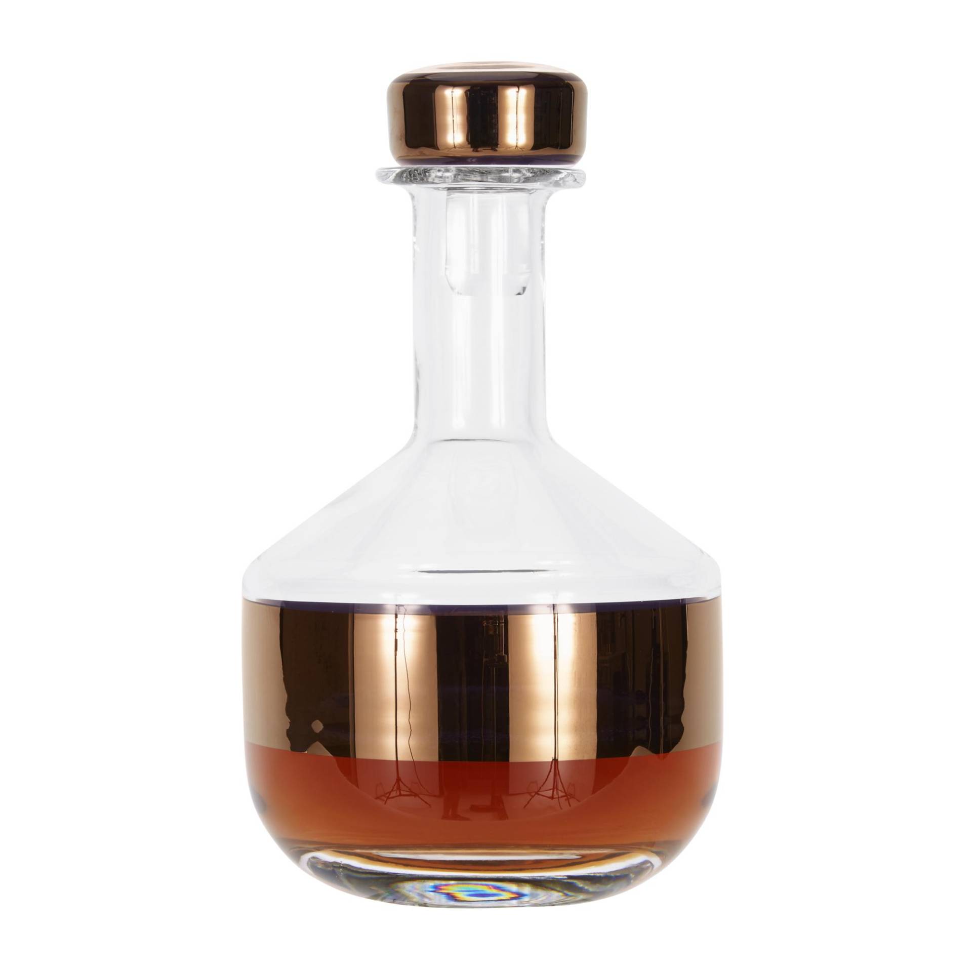 Tom Dixon - Tank Whisky Dekanter - kupfer/transparent/mundgeblasen/H x Ø 23x13cm von Tom Dixon