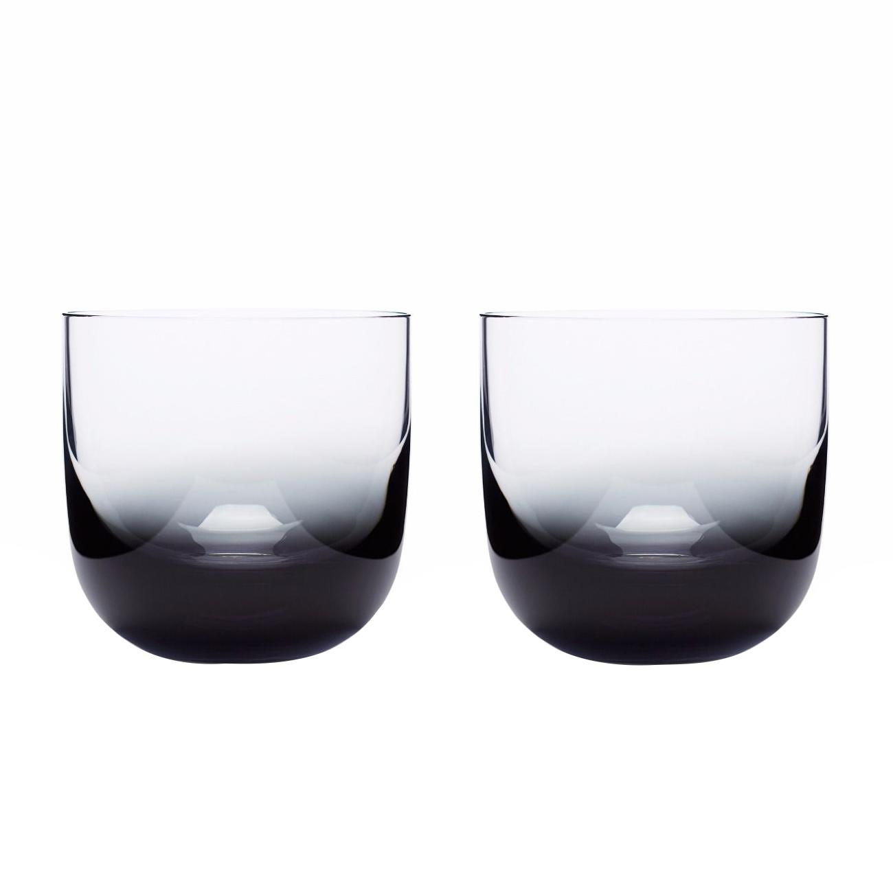 Tom Dixon - Tank Whiskyglas 2er Set - schwarz/mundgeblasen/H x Ø 8x8,5cm von Tom Dixon
