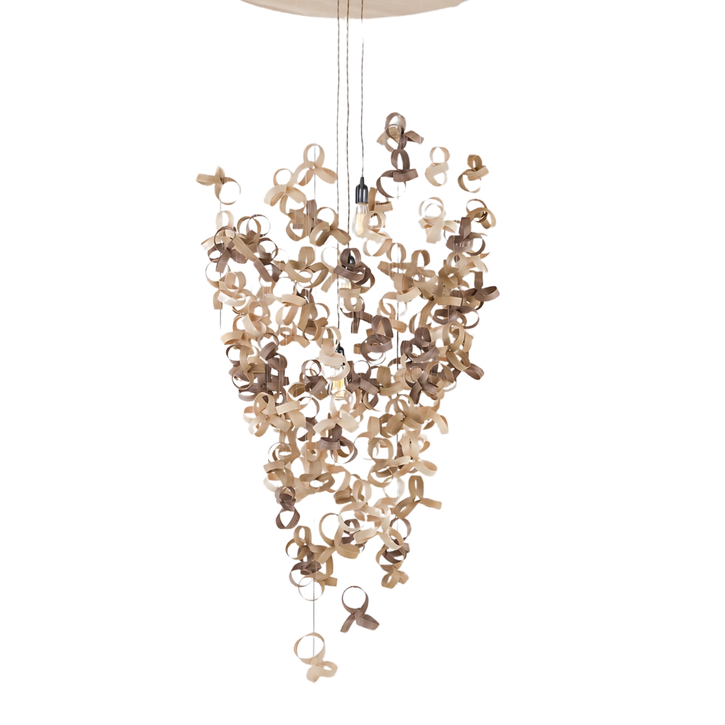 Tom Raffield - Flock Chandelier - Kronleuchter aus Holz in 3 Größen Tom Raffield - Flock Chandelier - Kronleuchter aus Holz in 3 Größen von Tom Raffield