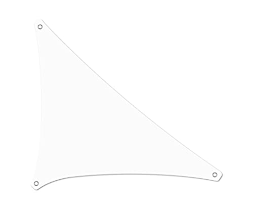 Tom'Shop Sonnensegel [Weiß, Dreieck 1.45x2.5x2.9] wasserabweisend Sonnenschutz Wetterschutz Outdoor Wetterbeständig für Patio Balkon Garten Terrasse Camping von Tom'Shop