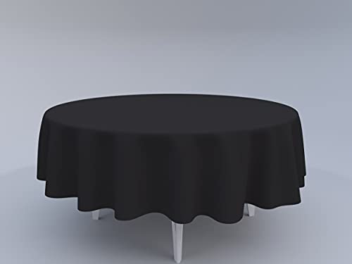 Tom'Shop Tischdecke [Schwarz, Ø 120cm] Tablecloth Tischtuch Tischwäsche Tischdekoration Tafeltuch von Tom'Shop