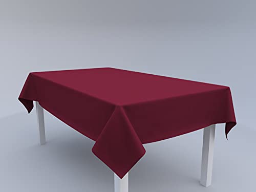 Tom'Shop Tischdecke [Weinrot, 120cm x 220cm] Tablecloth Tischtuch Tischwäsche Tischdekoration Tafeltuch von Tom'Shop