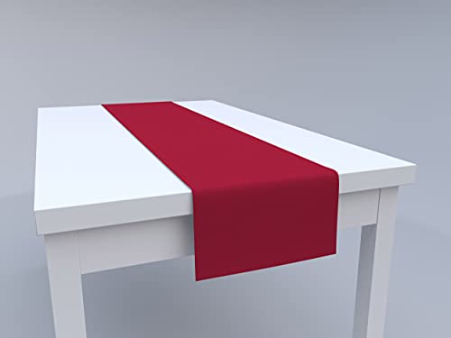 Tom'Shop Tischläufer [Rot, 40cm x 120cm] Table Runner Läufer Tisch-Deko Tischband Tafeltuch Tischtuch Tischwäsche von Tom'Shop