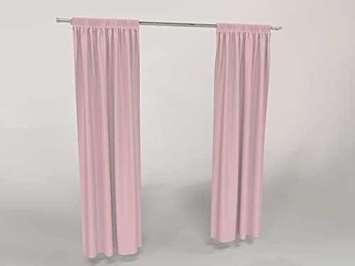 Tom'Shop Vorhänge [Dunkel Rosa, Tunnelband, 135cm x 240cm] 2er Set Vorhang für Schlafzimmer Wohnzimmer Babyroom Gardine mit Ösen/Tunnelband/Kräuselband von Tom'Shop