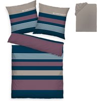 TOM TAILOR HOME Bettwäsche "Carl in Gr. 135x200 oder 155x220 cm" 3 Stk. tlg. mit GRATIS-Zugabe: Spannbettlaken, 100% Baumwolle, mit Reißverschluss von Tom Tailor Home