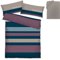 TOM TAILOR HOME Bettwäsche "Carl in Gr. 135x200 oder 155x220 cm" 3 tlg. mit GRATIS-Zugabe: Spannbettlaken, 100% Baumwolle, mit Reißverschluss von Tom Tailor Home