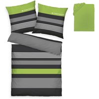 TOM TAILOR HOME Bettwäsche "Carl in Gr. 135x200 oder 155x220 cm" 3 tlg. mit GRATIS-Zugabe: Spannbettlaken, 100% Baumwolle, mit Reißverschluss von Tom Tailor Home