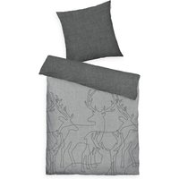 TOM TAILOR HOME Wendebettwäsche "Lennart in Gr. 135x200, 155x220 oder 200x200 cm, ideal für Weihnachten" 2 Stk. tlg. Flanell kuschelig warm im Winter, Weihnachtsbettwäsche aus Baumwolle von Tom Tailor Home