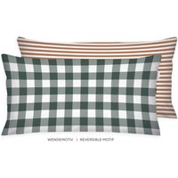 TOM TAILOR HOME Kissenbezüge "new bedroom, Classic Check, 40x40cm oder 40x80cm" Wendedesign mit Markenreißverschluss von Tom Tailor Home