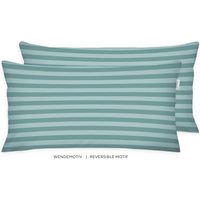 TOM TAILOR HOME Kissenhülle "new bedroom, MEDIUM STRIPES, 40x40cm oder 40x80cm", (1 St.), mit farbigem Markenreißverschluss von Tom Tailor Home