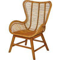 TOM TAILOR HOME Sessel "T-RATTAN ARMCHAIR", Rattanarmlehnstuhl mit Teakholzgestell und organischer Form von Tom Tailor Home