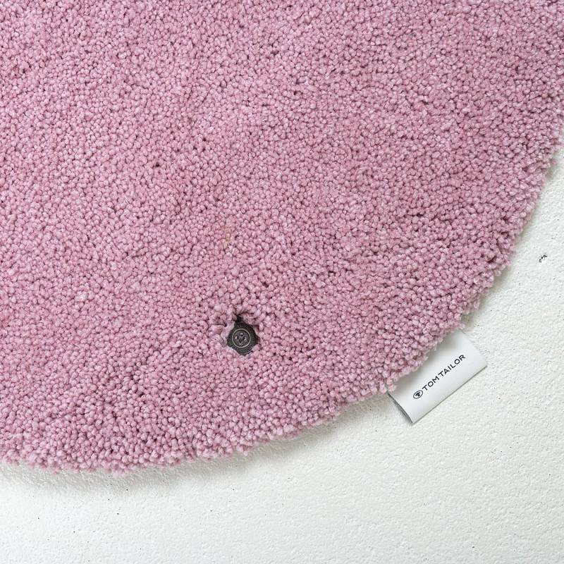 home24 Badvorleger Cozy Bath Uni Rund Ø 60cm Pink/Rosa von home24