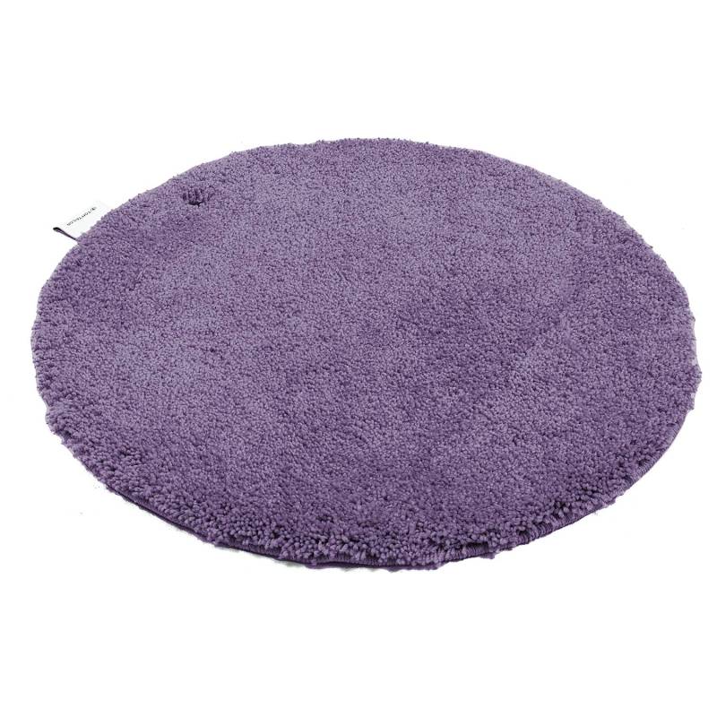 home24 Badvorleger Cozy Bath Uni Rund Ø 90cm Violett/Violett von home24