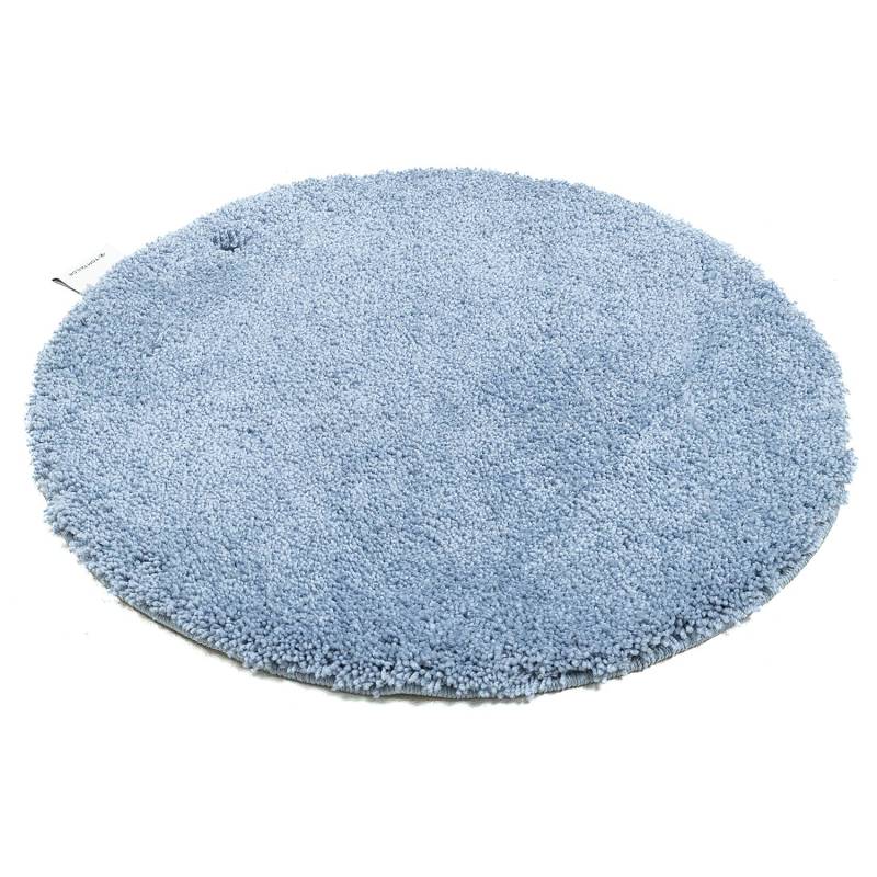 home24 Badvorleger Cozy Bath Uni Rund Ø 90cm Blau/Hellblau von home24