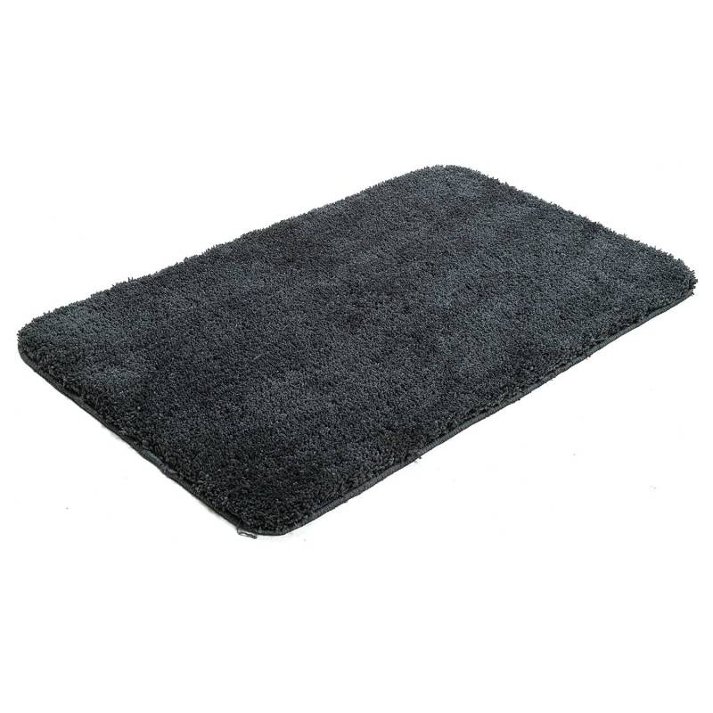 home24 Badvorleger Cozy Bath Uni 70 x 120cm Schwarz/Anthrazit von home24